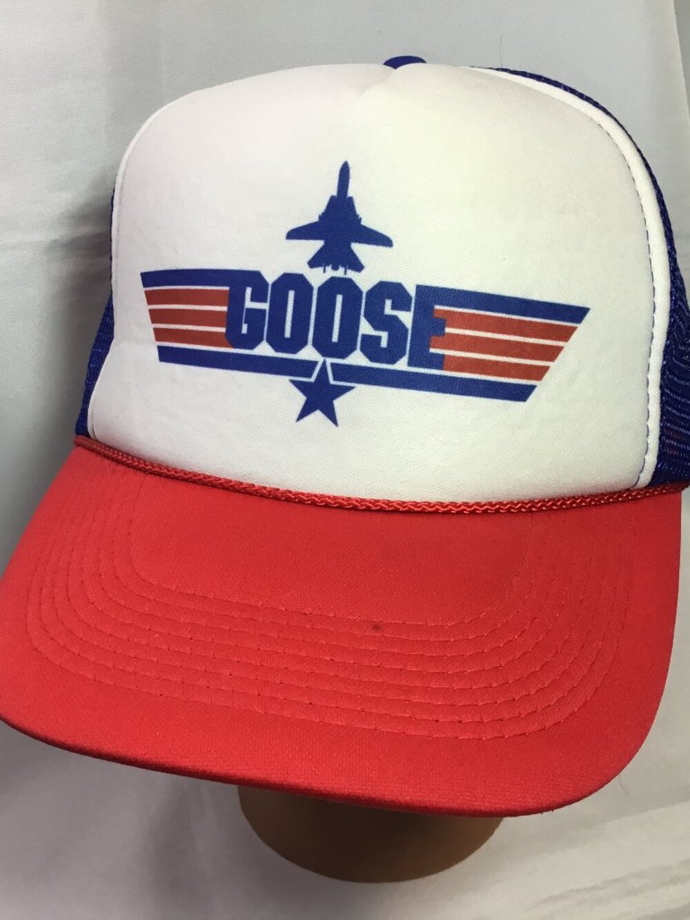 Top Gun F16 Fighter GOOSE Unisex Hat Snapback Adjustable Red/White/Blue